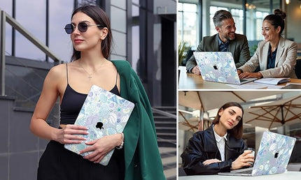 DONGKE Compatible with MacBook Pro 13 inch Case 2024 2023-2020 Release A2338 M2/M1 A2251 A2289 with Retina Display & Touch ID, Plastic Hard Shell & Keyboard Cover & Screen Film - See Shells