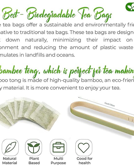 FreshDrinkUS, Premium 15 Pandan Leaf Tea Bags, 100% Natural & Pure from Pandan Leaves. Loose Leaf Pandan Herbal Tea. Made with Natural Material Tea Bags. No Sugar, No Caffeine, No Gluten, Vegan. (15 Tea bags)