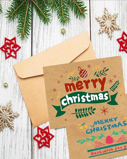 4 x 6 Blank Kraft Cards (Set of 100) - Thick, Heavy Card Stock for Post Cards, Photo Paper Invitations, Greeting, Note, Thank You, Index Cards - Plain for Writing, Stamping, Printing, Art, DIY Making