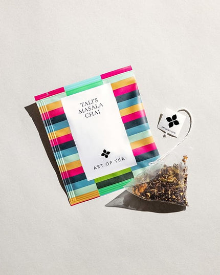 Art of Tea | Talis Masala Chai | 50 Eco Friendly Pyramid Chai Tea Bags Sachet