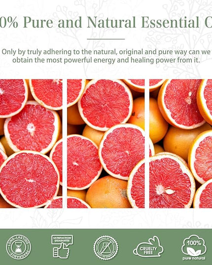 Grapefruit Essential Oil, 1.01Fl.Oz (30ML) PHATOIL Pure Essential Oil Singles for Aromatherapy Diffusers, Humidifiers, Great for DIY Candle and Soap Making, Gift for Friend