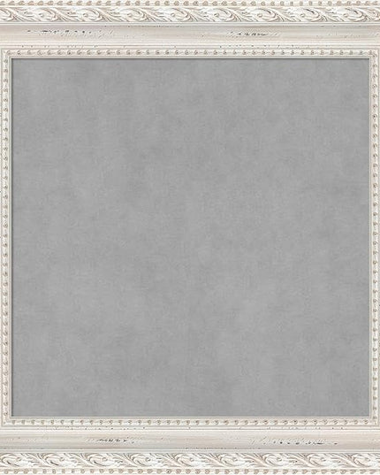 Amanti Art White Framed Magnetic Board 26x26 Medium Vision Board for use with Magnets, 100% Metal Sheet to Display Items as Office Decor or for Home Organization in mudroom, Kitchen or Kids Room
