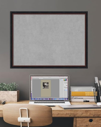 Amanti Art Black Framed Magnetic Board 22x30 Medium Vision Board for use with Magnets, 100% Metal Sheet to Display Items as Office Decor or for Home Organization in mudroom, Kitchen or Kids Room
