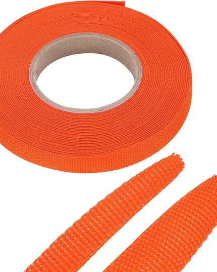MECCANIXITY Braided Cable Sleeves Heat Shrinkable Fabric Sleeving, 5/16" 33ft Orange 2:1 Ratio Heat Shrinkable Cord Protector for Harness Cable, Network Cable Protection, Cable Management