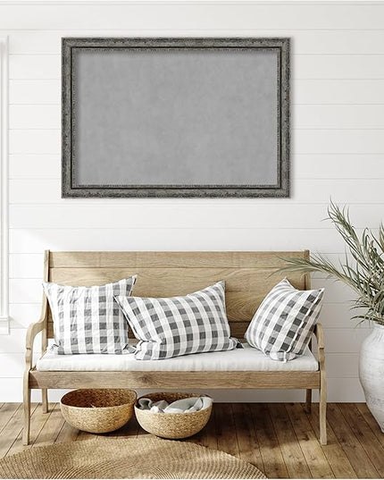 Amanti Art Black Framed Magnetic Board 28x40 Large Vision Board for use with Magnets, 100% Metal Sheet to Display Items as Office Decor or for Home Organization in mudroom, Kitchen or Kids Room