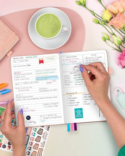 GoGirl Planner and Organizer for Women – Compact Size Weekly Planner, Goals Journal & Agenda to Improve Time Management, Productivity & Live Happier. Undated – Start Anytime, Lasts 1 Year – Rose Gold