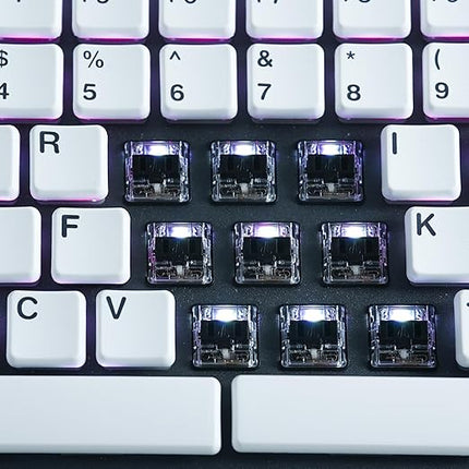 Kailh PG1350 Choc V1 Low Profile Keyboard Switches,5-Pin 20-70gf,Kailh Choc V1 Switch clicky&Linear and Tactile for Chocolate Mechanical Gaming Keyboard,Built-in LED Slot (Pink-35Pcs)
