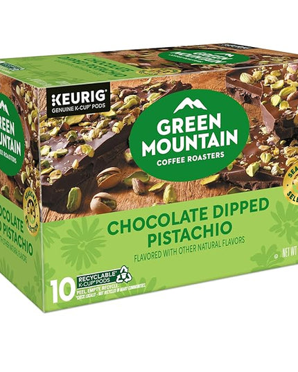 Green Mountain Coffee Roasters Chocolate Dipped Pistachio, Single-Serve Keurig K-Cup Pods, 6 Boxes of 10 (60 Count Total)