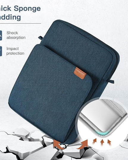 MoKo 15 Inch Laptop Sleeve Bag Fits MacBook Air 15" M2 2023, MacBook Pro 14" M2 2023, Galaxy Tab S9 Utra 14.6" 2023, Handle Carrying Case with Shoulder Strap, Indigo
