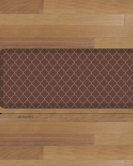 GelPro Anti-Fatigue Designer Comfort Kitchen Floor Mat, 20x48, Trellis Walnut Stain Resistant Surface with 3/4” Thick Ergo-Foam Core for Health and Wellness