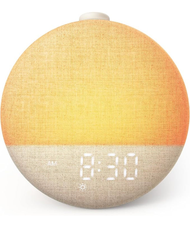 Dreamegg Sunrise 2 - Sunrise Alarm Clock, Sound Machine for Sleep, Favorites Mode, Sleep Routines, Dimmable Night Light, 29 Soothing Sounds, White Noise Machine, Wake Up Light for Bedrooms (Cream)