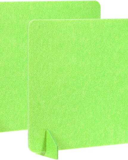 PATIKIL Desk Divider, 2 Set 24 x 24 Inch Acoustic Freestanding Desk Divider Desk Privacy Panel with 4 Pcs Support Feet for Library Office Workstation, Green