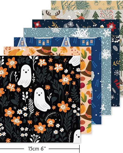 Origami 6x6 Paper Kit 150 Sheets 150 Vivid Colors Double Sided Same Printed Traditional Patterns Square for Arts Crafts Projects Japan Traditional Chiyo.Bohemian