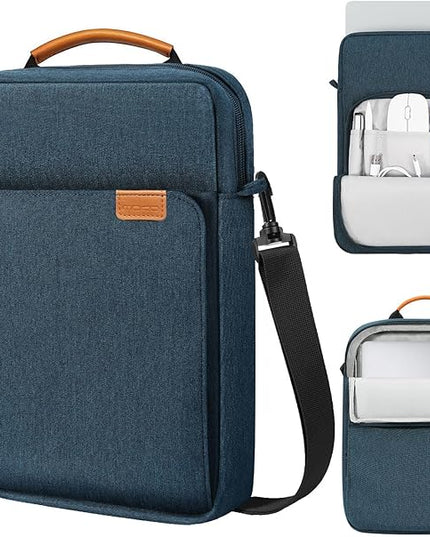 MoKo 12.9 Inch Tablet Sleeve Bag, Fits with 13 Inch New iPad Pro M4 & Air M2 2024,iPad Pro 12.9 M2&M1,Surface Laptop Go 12.4,Galaxy Tab S8+/S9+ 12.4,Handle Carrying Case with Shoulder Strap, Indigo