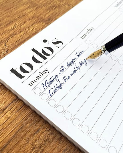 Weekly Planner Pad, Weekly To Do List Notepad, Tear Off Undated Weekly Planner Notepad, A4 Size (8,3" X 11,7"), Premium Thick Paper with Cardboard Back Support, Weekly Desk Planner by Hadigu