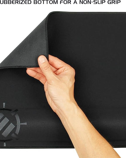 ENHANCE XXL Large Mouse Pad for Desk with 2XL Ergonomic Memory Foam Wrist Rest Support (31.5 x 13.78 x 1 inches) - Desk Pad with Anti-Fray Stitching & Soft Cushion Mat Surface, Designed in The U.S.