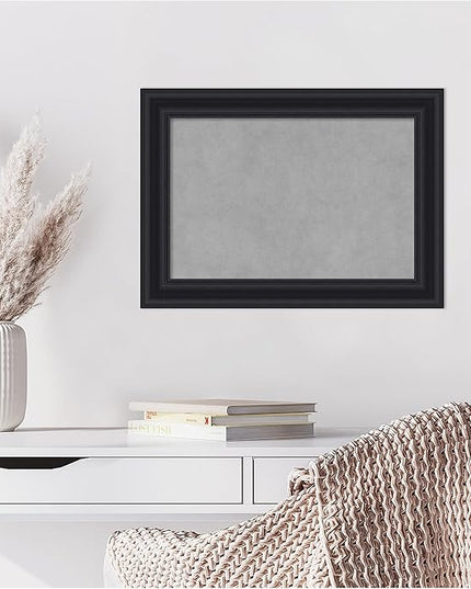 Amanti Art Black Framed Magnetic Board 16x22 Small Vision Board for use with Magnets, 100% Metal Sheet to Display Items as Office Decor or for Home Organization in mudroom, Kitchen or Kids Room