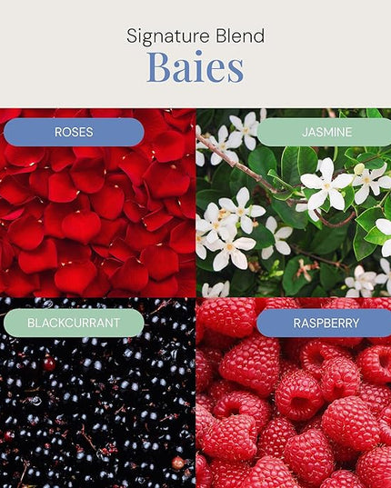 Baies Aroma Oil, Essential Oils Blend for Diffusers & Scent Machines, Floral Bouquet with Blackcurrant & Citrus Accents, Aromatherapy, Cold Air Diffuser Compatible, 300 mL
