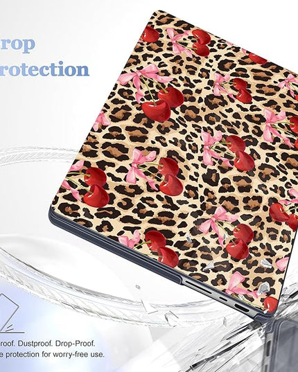 May Chen Case for MacBook Pro 14 inch, Models A2442 A2779 A2918 A2992 A3401 A3185 A3112 A3434, M1 M2 M3 M4 M5 Chip (2021-2025 Release), Plastic Hard Shell Case with Keyboard Cover, Cherry and Cheetah