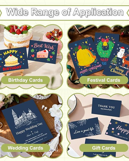 40 Sheets Cardstock 8.5x11, 65lb Darkblue Card Stock, Construction Paper, 180gsm Thick Printer Paper for Printing, Painting, Card Making, Kids School Supplies,Party Decorations