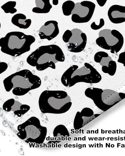 Snow Leopard Print Square Mouse Pad,Non-Slip Rubber Base Mouse Pad,Home Office Decoration Desktop Accessory,Laptop Mouse Pad for Office Laptops,9.4x7.8x0.12in
