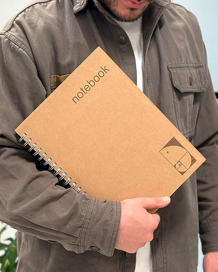 le vent 2-Pack A4 Dot Grid Spiral Notebooks - 8.5 x 11 Dotted Journals with 200 Pages of Premium 100gsm Thick Ink-Proof Paper - Large Bullet Journal for Writing, Sketching, and Work
