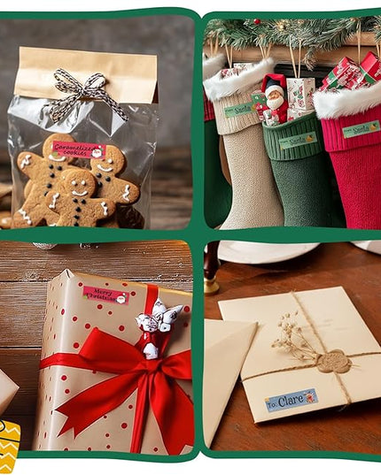 NIIMBOT Christmas Labels for D110/D11/D101 Label Maker,14 x 50 mm (0.55'' x 1.97''), Thermal Label Tape for Christmas Home Office Labeling