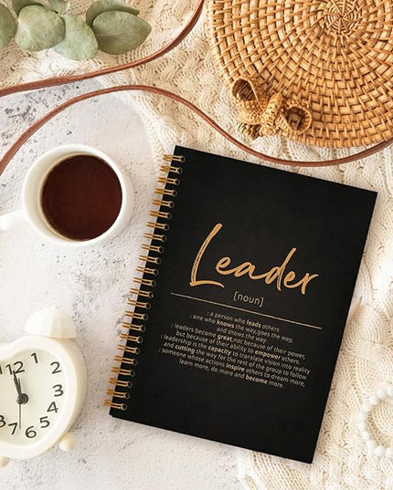 OXW Thank You Gifts for Leader, Meeting Notebook for Work, Appreciation Gift for Mentor Boss Manager, Office Supplies Leadership Gifts, Orange College Ruled Hardcover Spiral Notebook 5.5 x 8.3