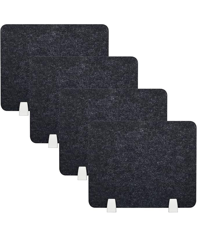 4 Pcs Acoustic Desk Divider Desktop Privacy Panel 16 x 20 Inch for Desk Cubicle Office Separator Panel Sound Absorbing Noise Reducing Tabletop Divider for Visual Distractions