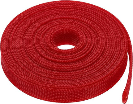 uxcell Expandable Sleeving,1 3/16-inch 25ft Cable Sleeve, Red