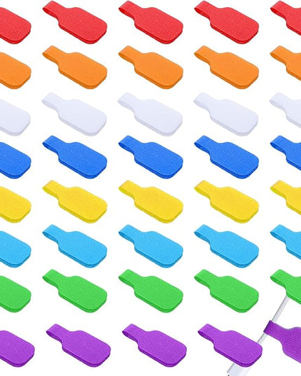 40 Pcs Cable Labels for Cords, Nylon Write On Cord Labels Tags for Electronics, Wire Markers Electrical Reusable Large Size Plastic Label for Charging Cords Management and Identification 8 Colors