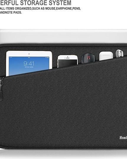 Laptop Sleeve Case 14 inch, Traveling Water Resistant Carrying Notebook Bag with Pocket, Shockproof Protective Laptop Cover Compatible for 14 Inch MacBook Air/Pro, HP, Lenovo, Dell, ASUS, Acer, Black