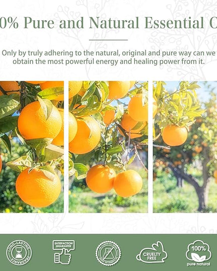 PHATOIL 30ML Sweet Orange Essential Oil, for Aromatherapy Diffusers, Humidifiers, Great for DIY Candle and Soap Making