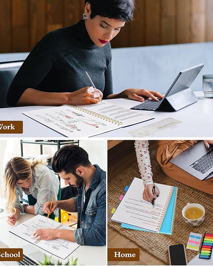 Graph Paper Notebook, Spiral Notebook Journal 8.5” x 11”, A4 Large Grid Notebooks for Women Men, 100 GSM Graph Paper, Plastic Hardcover Spiral Graphing Journals for Work School Engineering, Navy
