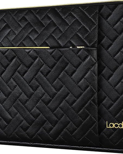 Lacdo Laptop Sleeve Case for 16 inch New MacBook Pro M4/M3/M2/M1 Pro/Max A3403 A3186 A2991 A2780 A2485 2024-2019 | 15" Surface Laptop 7th Copilot+PC/Surface Laptops 6 5 4 Computer Bag, Elegant Black