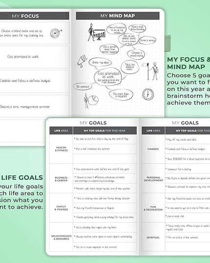 Clever Fox Planner – Undated Weekly & Monthly Planner for Productivity, Time Management & Goals – Organizer Journal – A5 (Mint)