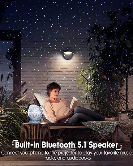 Rossetta Galaxy Projector, Star Projector LED Lights for Bedroom, Outdoor Lighting Projector, Starry Night Light with White Noise and Bluetooth Speaker, Gifts for Kids Adults Christmas, Birthdays