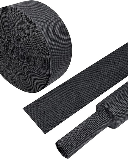 Heat Shrink Wire Loom 2:1 Shrinkable Braided Cable Sleeve 1-1/8 Inch ID-46ft Abrasion Protection Flexibility Fabric Wiring Harness Cover Sheath