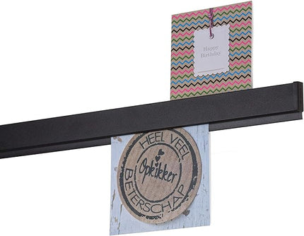 STAS papergrip - Restaurant Ticket Holder - Ticket Rail Bulletin bar - Poster Hanger - 59 inch (150 cm) (Black)