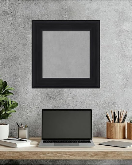 Amanti Art Black Framed Magnetic Board 17x17 X-Small Vision Board for use with Magnets, 100% Metal Sheet to Display Items as Office Decor or for Home Organization in mudroom, Kitchen or Kids Room