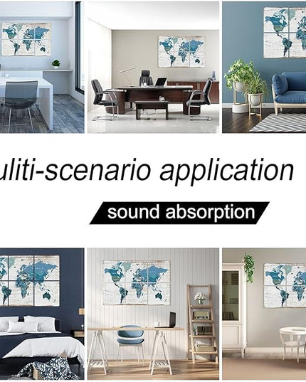 YPY Acoustic Panels Soundproof Wall Panels: Sound Absorbing Panels Decorative Acoustic Wall Art, Acoustical Treatment for Recording Studio Home 6 Pack 72"x48"