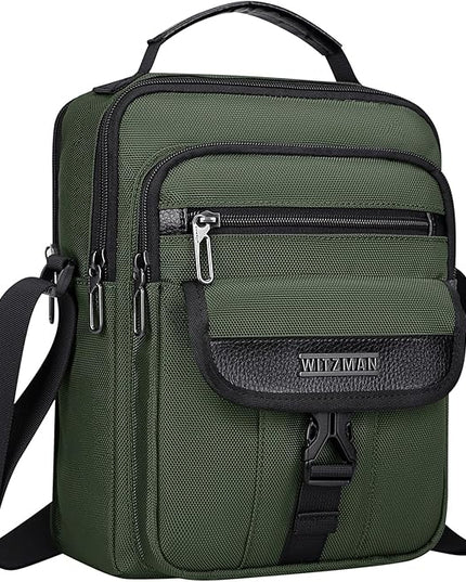 WITZMAN Crossbody Bags for Men Travel Shoulder Bag Lightweight Man Purse Small Casual Messenger Bag for Work Traveling
