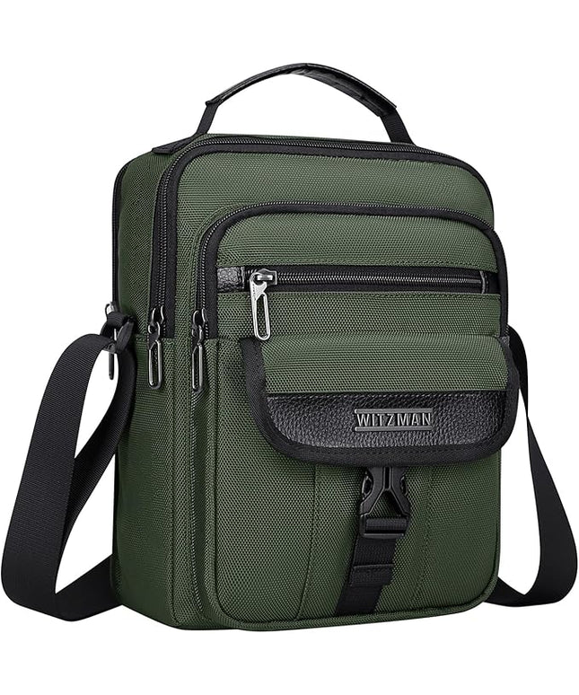 WITZMAN Crossbody Bags for Men Travel Shoulder Bag Lightweight Man Purse Small Casual Messenger Bag for Work Traveling