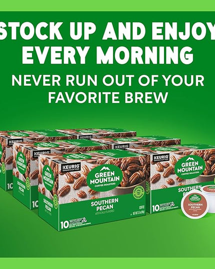 Green Mountain Coffee Roasters Southern Pecan Keurig Single-Serve K-Cup pods, Light Roast Coffee, 60 Count (6 Packs of 10)
