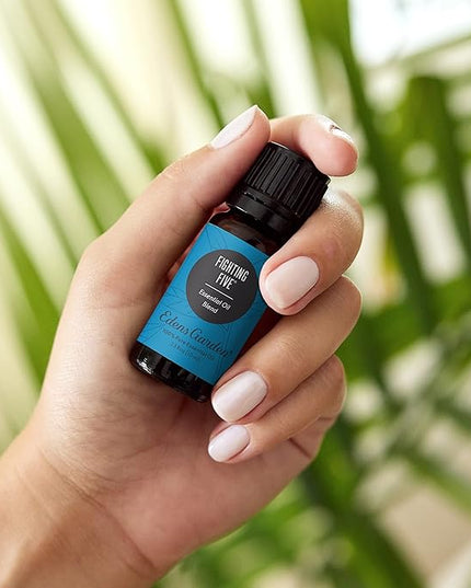Edens Garden Fighting Five Essential Oil Blend- 100% Pure Premium Grade, Undiluted, Natural, Therapeutic, Aromatherapy, The Best for Diffusing, Candle, Laundry, Humidifiers 10 ml (.33 fl oz)