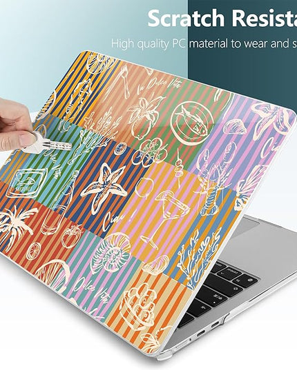 DONGKE for M4 MacBook Air 13.6 Inch Case 2025 2024 2023 2022 Model A3240 A3113 A2681 M3 M2 Chip, Plastic Hard Shell Case Cover with Touch ID for MacBook Air 13 Inch M4 - Italy Mood