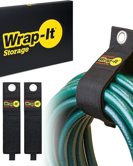 Heavy-Duty Wrap-It Storage Straps, 22" (2 Pack) - Hook and Loop Organizer Hanger for Extension Cords, Cables, Hoses, Rope and More for Garage, Home, Shop, Boat and RV Organization