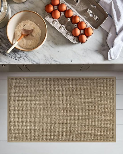 Artoid Mode Washable Non Slip Rubber Backing Kitchen Rugs Doormat, Absorbent Kitchen Floor Mats Front of Sink Kitchen Mats for Floor Home Decor 17x29 Inch