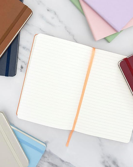 PAPERAGE Lined Journal Notebook, (Royal Blue), 160 Pages, Medium 5.6 in x 8 in - 100 GSM Thick Paper – Hardcover Journaling Notebook for Work, School & Note Taking