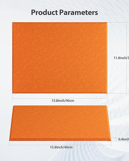 12 Pack Acoustic Panels Self Adhesive Sound Proof Foam, High Density Sound Acoustic Panel, 16X12X0.4 Inch 4:3 Rectangle Panels in Home, Office, Reccording Room, Studio, more(Orange-Red)